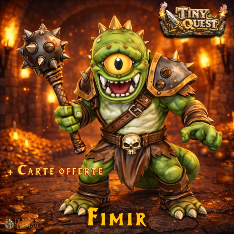 Figurine Fimir HeroQuest 3D compatible plateau 3D. Monstre iconique avec carte offerte. Parfait pour campagnes immersives et donjons épiques.