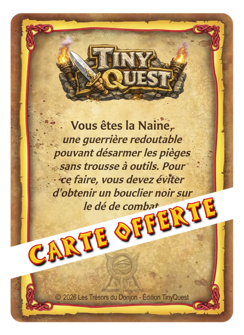 HERO CARD BACK MODEL VF NAINE Nains TinyQuest + cartes exclusives