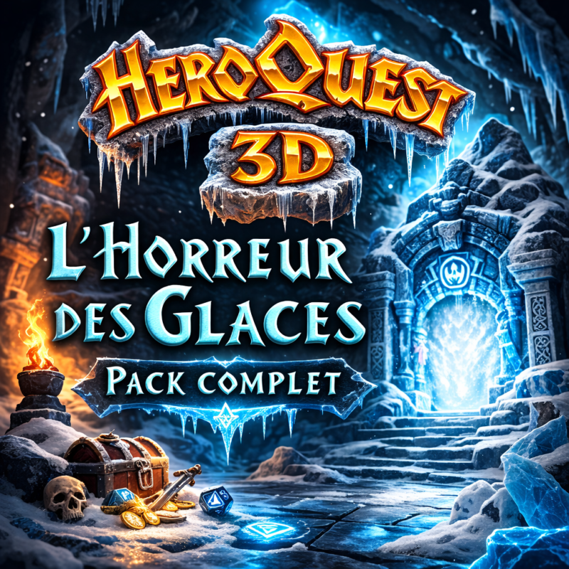 Pack l'Horreur des glaces disponible en version peinte et en version non-peinte - décor immersif complet avec accessoires