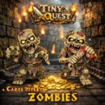 Figurines Zombies TinyQuest compatibles HeroQuest, idéales pour plateaux imprimés en 3D. Socle 25 mm, faciles à peindre, parfaites pour pression et ambiance sombre.