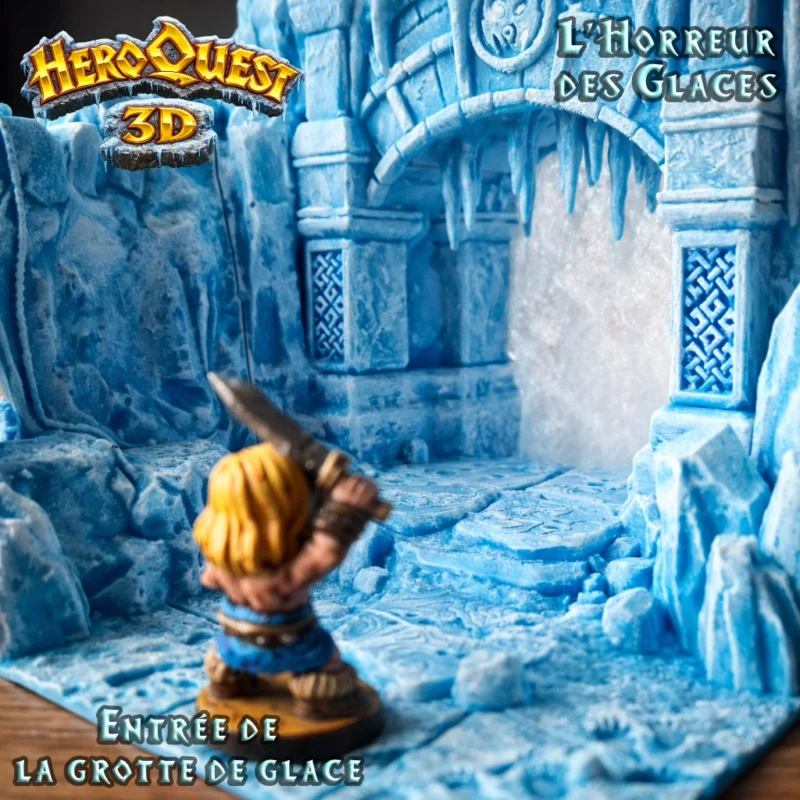 Entrée de la Grotte de Glace - L'Horreur des Glaces - HeroQuest 3D