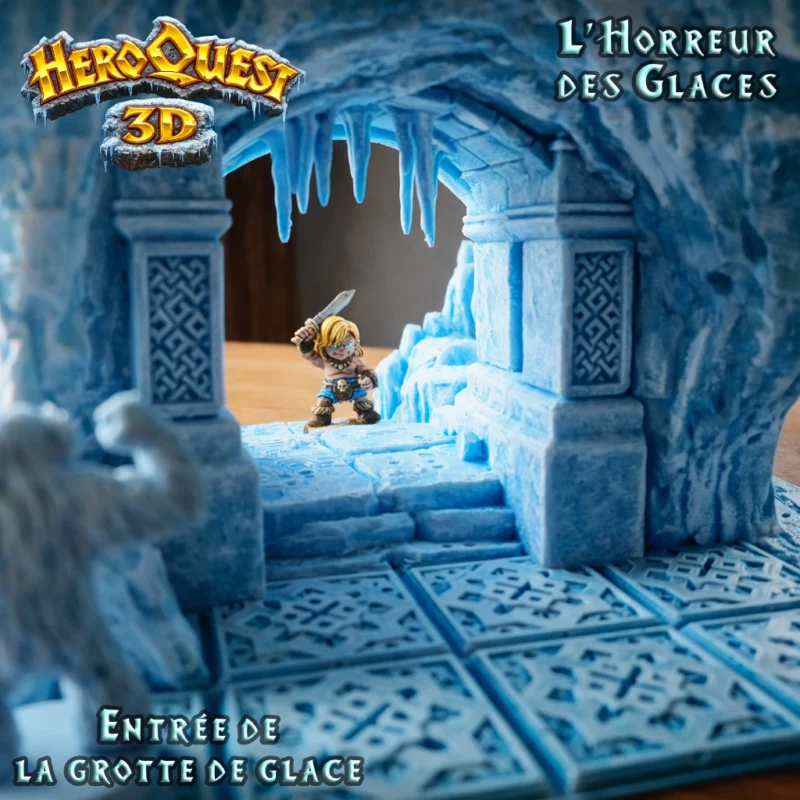 entrée de la grotte de glace-4 Entrée de la Grotte de Glace - L'Horreur des Glaces - HeroQuest 3D