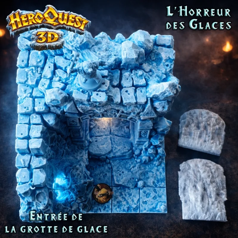 entrée de la grotte de glace-6 Entrée de la Grotte de Glace - L'Horreur des Glaces - HeroQuest 3D
