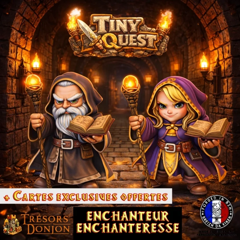 Figurines magiciens tiny compatibles HeroQuest et plateaux 3D. Socle 25 mm, faciles à peindre, idéales pour le jeu sur plateau.