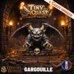 Figurine Gargouille TinyQuest compatible HeroQuest et plateaux 3D. Socle 30 mm, facile à peindre, idéale pour boss et gardiens.