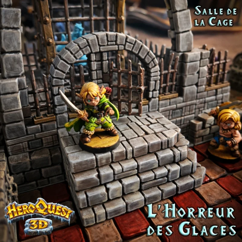 Salle de la Cage - L'Horreur des Glaces - Extension HeroQuest 3D