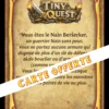 CARTE VERSO NAIN BERSERKER PROM Nain Berserker TinyQuest + carte exclusive