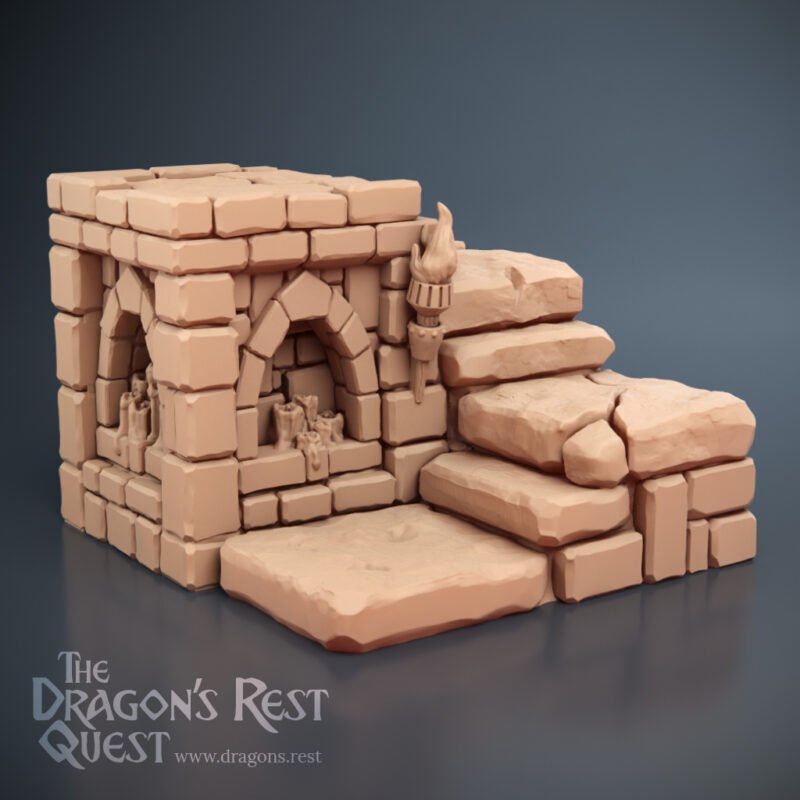 DUN Stairs B v01 Escaliers HeroQuest 3D
