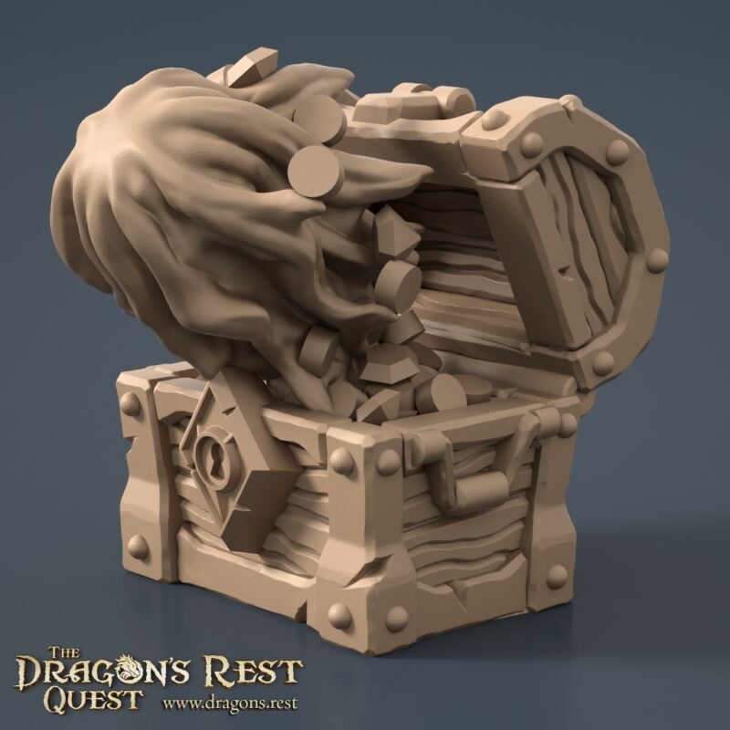 Scatter Treasure Chest - Fireball v02 Coffres Pièges HeroQuest 3D - 10 Modèles (unité ou pack)