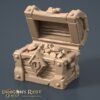 Scatter Treasure Chest - Gold v02 Coffres Pièges HeroQuest 3D - 10 Modèles (unité ou pack)