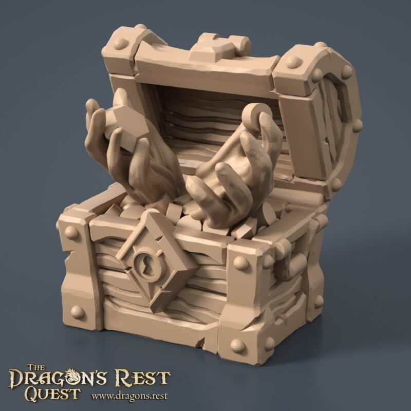 Scatter Treasure Chest - Magic Mist v02 Coffres Pièges HeroQuest 3D - 10 Modèles (unité ou pack)