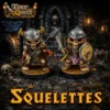 Squelettes-Tinyquest (1) Figurines Squelettes TinyQuest compatibles HeroQuest et plateaux 3D. Socle 25 mm, faciles à peindre, idéales pour ambiance et combats.