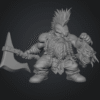 Vue 3d nain berserker face (1) Nain Berserker TinyQuest + carte exclusive