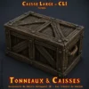 caisse large fermee - cl1 Tonneaux & Caisses HeroQuest 3D