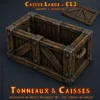 caisse large ouverte - cl2 Tonneaux & Caisses HeroQuest 3D