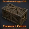 caisse large renforcée - clr1 Caisse large renforcée HeroQuest 3D CLR1 — armatures métal décor plateau PLA+
