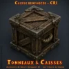 caisse renforcée - cr1 Tonneaux & Caisses HeroQuest 3D