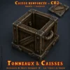 caisse renforcée ouverte - cr2 Tonneaux & Caisses HeroQuest 3D