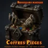 coffres pieges heroquest - coffre piege brouillard magique Coffre piège brouillard magique HeroQuest 3D — mains spectrales décor donjon PLA+