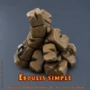 eboulis simple (1) Éboulis simple HeroQuest 3D — bloqueur 1 case avec chaîne, accessoire décor donjon PLA+
