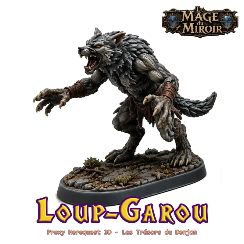 figurine-3d-loup-garou Loup-Garou HeroQuest 3D – Proxy Le Mage du Miroir