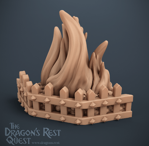 fireplace 3 Cheminée HeroQuest 3D - Gargouilles, Passage Secret & Emplacement LED