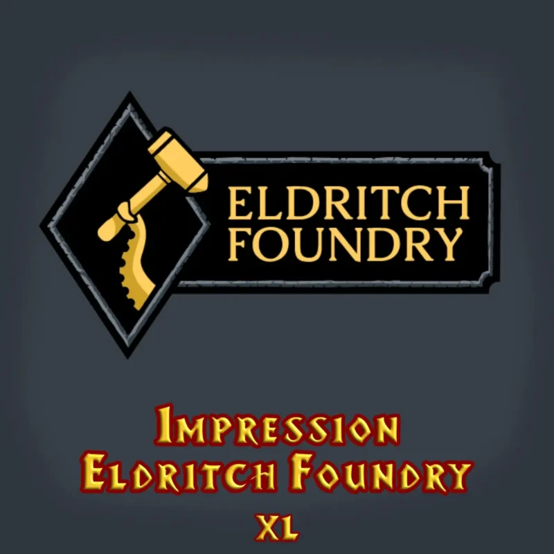 Votre création Eldritch Foundry imprimée en résine 12K par un artisan en Bretagne. Format XL 54 mm - pour les créatures cauchemardesques, les seigneurs du chaos et les boss qui écrasent la table de leur seule présence.