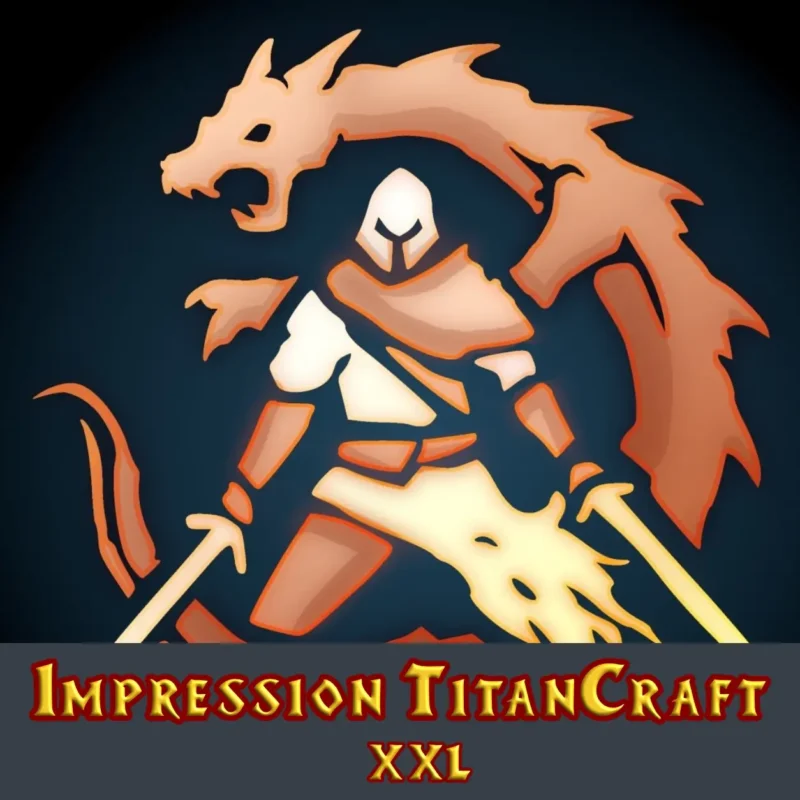 Faites imprimer votre figurine TitanCraft XXL 75 mm en résine 12K par un artisan breton. Pièce de collection ou boss imposant. Apprêt Citadel au choix.
