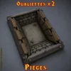 Oubliette HeroQuest 3D peinte — trappe piège de sol bois pierre PLA+ noir atelier breton