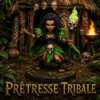 Prêtresse Tribale Vaudou TinyQuest™ pour HeroQuest et jeux de rôle fantasy. Figurine artisanale résine 12K HD compatible plateau HeroQuest classique et donjons imprimés 3D.