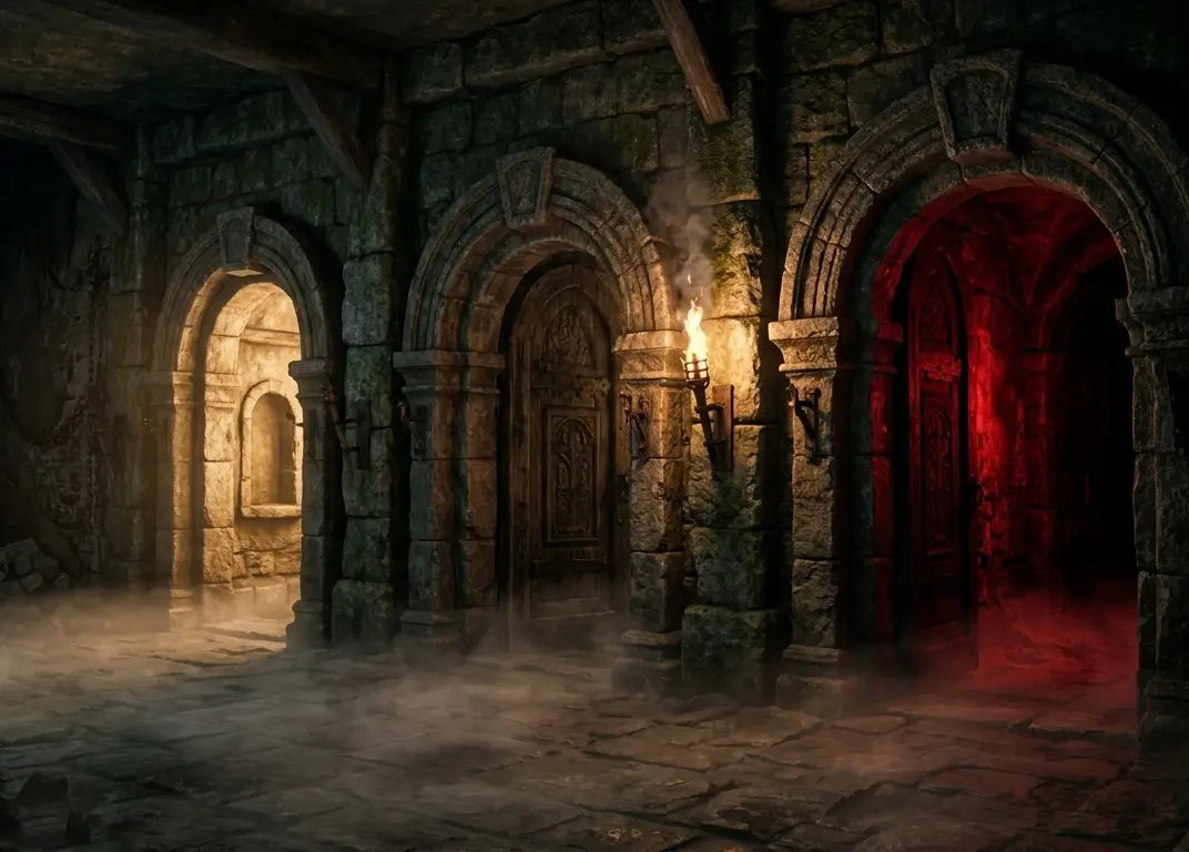 Structure en trois actes pour préparer un scénario de jeu de rôle en donjon