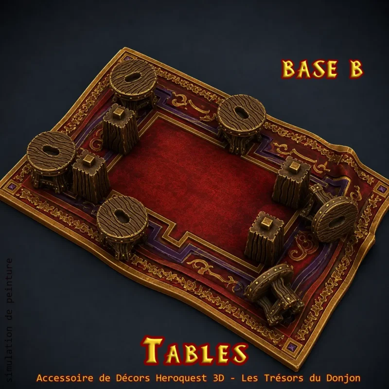 tables heroquest-BASE B Tables HeroQuest 3D - Base & Plateau au Choix