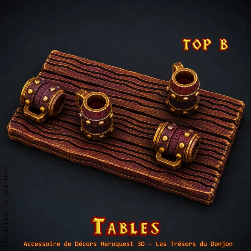 tables heroquest-TOP B Tables HeroQuest 3D - Base & Plateau au Choix