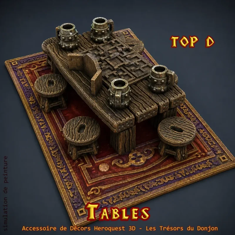 tables heroquest-TOP D Tables HeroQuest 3D - Base & Plateau au Choix