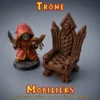 trone heroquest (1) Trône HeroQuest 3D peint — crânes, œil mystique, velours rouge, décor salle boss PLA+ atelier breton