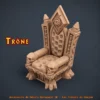 Trône HeroQuest 3D brut impression PLA+ — décor donjon sorcier licence Dragon Rest