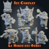 La horde des ogres - set de figurines complet set figurines ogre HeroQuest en résine, La Horde des Ogres avec trône, imprimées 3D en atelier breton