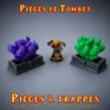 Nuage toxique ou de poison - insert de tombe - pièges et trappes inserts pièges de tombes imprimés 3D nuages de poison vert