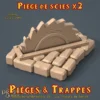 Piège de scies 25mm piège de scies rotatives donjon 3D PLA+ format 25 mm lot de 2