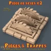 Piège de scies 38mm piège de scies rotatives donjon 3D PLA+ format 38 mm lot de 2