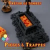 Trésor de tombe 3 (1) insert trésor tombe donjon 3D multicolore pièces d'or gemmes rouge sarcophage