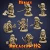arcadian hq heroes (1) figurines héros HeroQuest chibi 3D Arcadian HQ Heroes StoneKing résine 12K