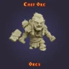chef orc Figurine Chef Orc 3D imprimée en résine — Série Orcs StoneKing compatible HeroQuest