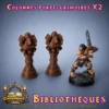 colonnes porte-grimoires heroquest (1) colonnes décor donjon 3D pack 2 guilde de la connaissance JDR