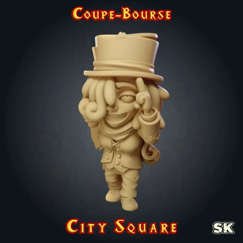 figurine coupe-bourse JDR 3D PNJ City Square StoneKing résine