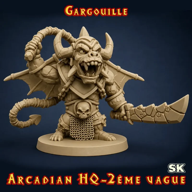 gargouille heroquest figurine gargouille HeroQuest 3D résine Arcadian 2ème Vague StoneKing