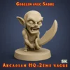 gobelin avec sabre figurine gobelin avec sabre HeroQuest 3D résine Arcadian 2ème Vague StoneKing
