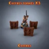 coffres fermés HeroQuest 3D lot de 3 décor donjon PLA+ artisanal