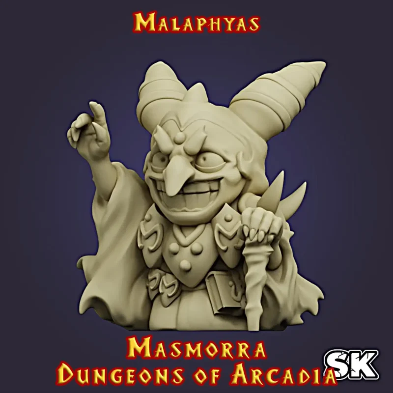 malaphyas figurine sorcier donjon JDR 3D Malaphyas Masmorra StoneKing résine
