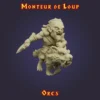 monteur de loup orc Figurine Monteur de Loup Orc 3D imprimée en résine — Série Orcs StoneKing compatible HeroQuest